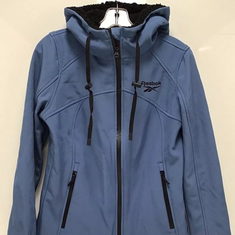 Reebok Women's Softshell Hoops Blue Hooded Jacket/NWT/XL